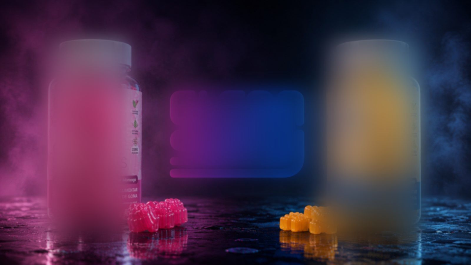 Potes de Creatina e Melatonina em Gummies da Elcan Suply